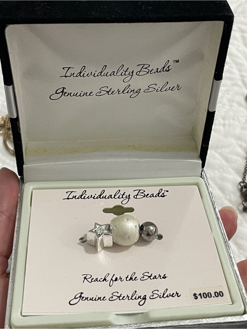 NWT & Box Sterling Silver 'Reach for the Stars' Charm Set - White